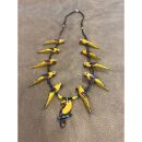 Zuni Parrot Necklace long Yellow with Toucan Pendant