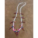 Zuni Parrot Necklace long Pink-Multicolor