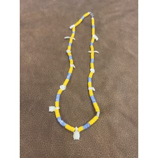Zuni Bird Fetish Necklace Yellow-Blue Beads