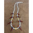 Zuni Parrot Necklace long Red