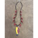 Zuni Parrot Necklace long Red with Large Toucan Pendant