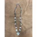 Zuni Fetish Necklace short Purple Mix with Eagle