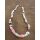 Zuni Necklace short White-Pink with Fish