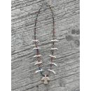 Zuni Fetisch Halskette kurz Bunt Multicolor Moewen...