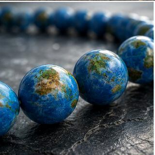Paper coated Globe  round beads