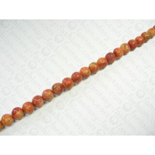 Apple coral stone beads ca. 15mm / 1 String (40cm)