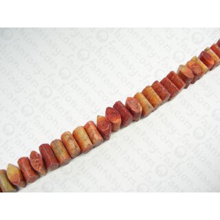Apple coral stone beads Kissen ca. 20x20x20mm / 1 String (40cm)
