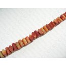 Apple coral stone beads Kissen ca. 20x20x20mm / 1 String...
