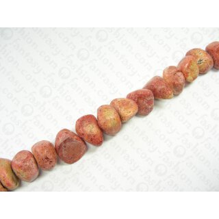 Apple coral stone beads Nuggets ca. 20-40mm / 1 String (40cm)