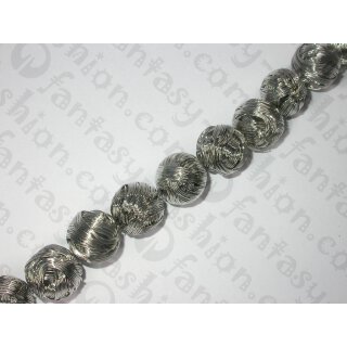 Metall wire ball silver platted, ca. 19mm